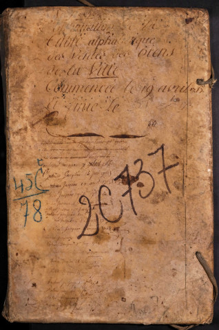 Tables des vendeurs du bureau d’Amiens pour la période 17547-1773