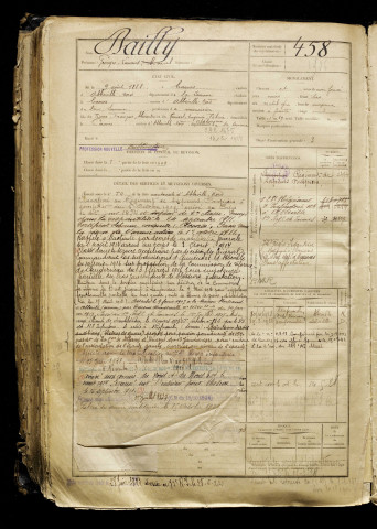 Dailly, Georges Laurent Marcel, né le 09 août 1888 à Caours (Somme), classe 1908, matricule n° 458, Bureau de recrutement d'Abbeville