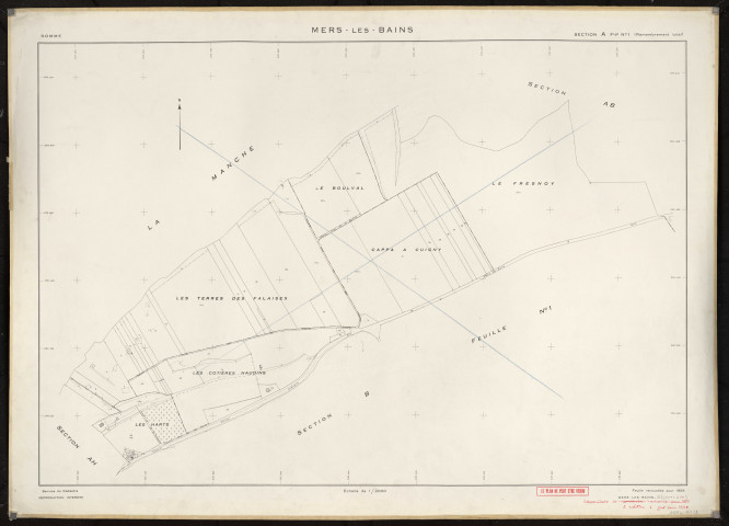 Plan du cadastre rénové - Mers-les-Bains : section A1