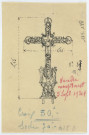 Détail architectural d'une croix avec le Christ