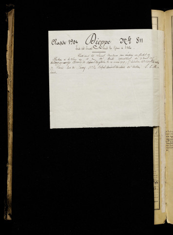 Dieppe, Jean Marie Joseph, né le 21 mars 1884 à Péronne (Somme), classe 1904, matricule n° 811, Bureau de recrutement de Péronne