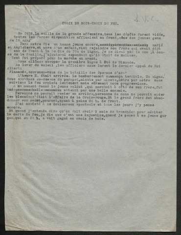 Témoignage de Anonyme 5 et correspondance avec Jacques Péricard