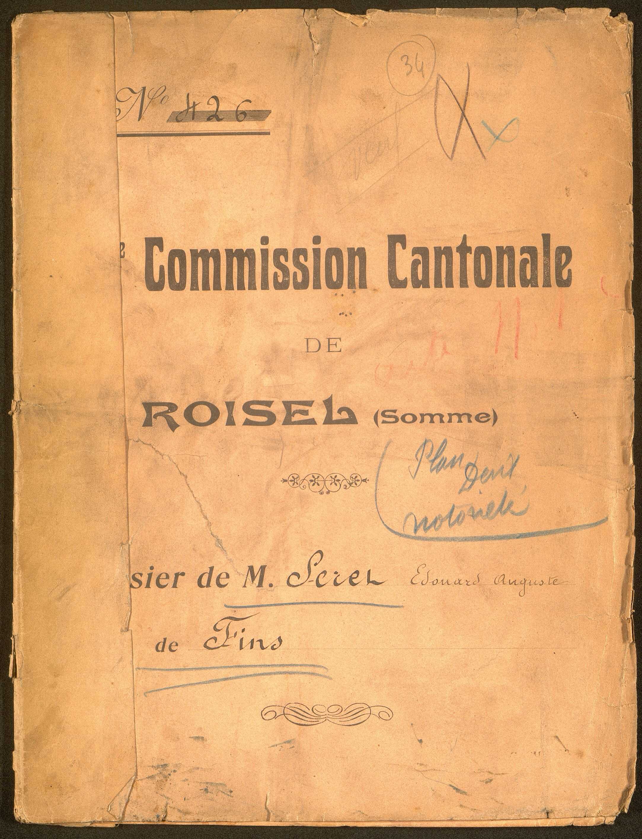 Fins. Demande d'indemnisation des dommages de guerre : dossier Séret, Edouard Auguste