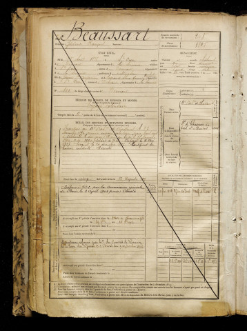 Beaussart, Jérôme François, né le 15 août 1878 à Saint-Ouen (Somme), classe 1898, matricule n° 248, Bureau de recrutement d'Abbeville