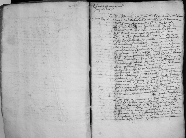 Etude de Me Jean Daiz à Amiens (étude n°22). Minutes de l'année 1643