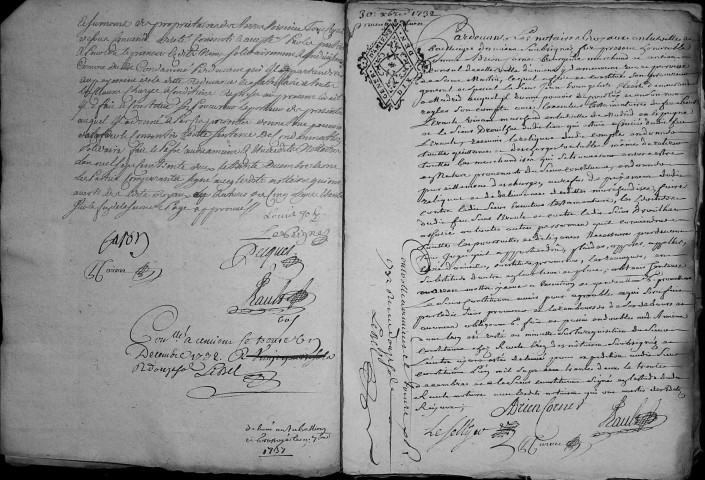 Etude de Me Grégoire Rault à Amiens (étude n°21). Minutes de l'année 1732