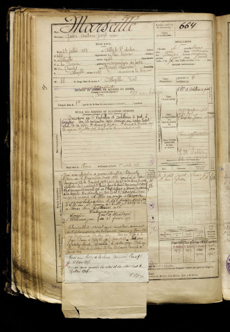 Marseille, Gaston Anthime Joseph, né le 28 juillet 1883 à Ailly-le-Haut-Clocher (Somme), classe 1903, matricule n° 664, Bureau de recrutement d'Abbeville