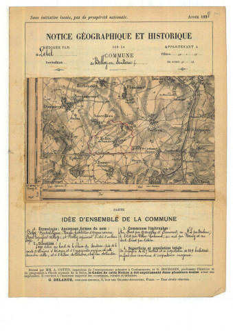 Belloy-en-Santerre : notice historique et géographique sur la commune