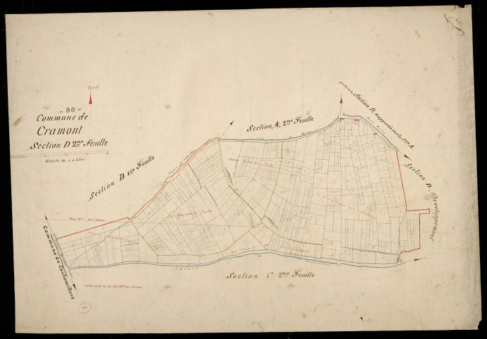 Plan du cadastre napoléonien - Cramont : D2