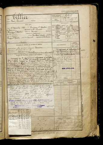 Tillier, René Edouard, né le 19 novembre 1898 à Buigny-Saint-Maclou (Somme), classe 1918, matricule n° 329, Bureau de recrutement d'Abbeville