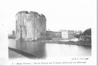 Vue du Château sur le Canal, détruit par les Allemands