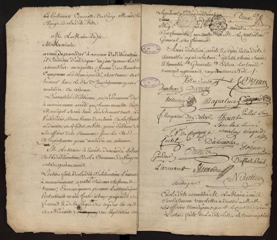 Doullens. Délibérations de l'échevinage