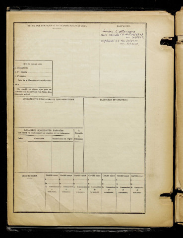 Darras, Gaston Paul Eugène, né le 05 janvier 1882 à Chuignes (Somme), classe 1902, matricule n° 131, Bureau de recrutement de Péronne