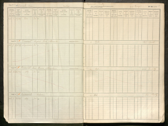 Répertoire des formalités hypothécaires, du 12/07/1907 au 23/01/1908, registre n° 352 (Péronne)