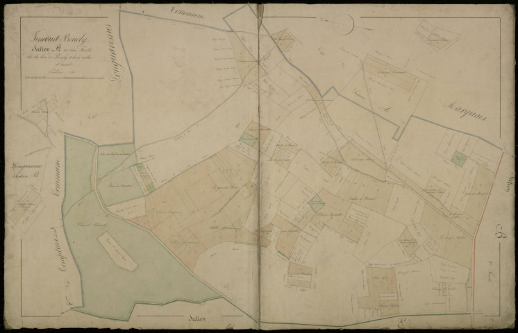 Plan du cadastre napoléonien - Tincourt-Boucly (Tincourt Boucly) : Bois de Boucly (Le) ; Vallée d'Hamel (La), A