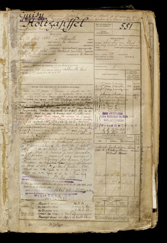 Guisy, Maurice Joseph, classe 1914, matricule n° 580, Bureau de recrutement d'Abbeville