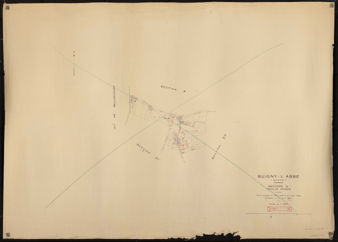 Plan du cadastre rénové - Buigny-l'Abbé : section D