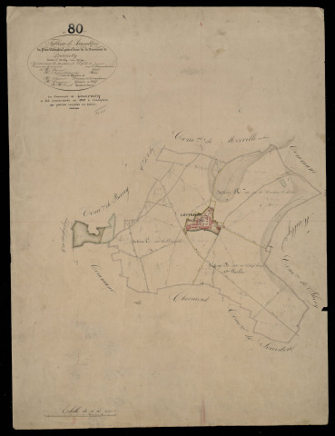 Plan du cadastre napoléonien - Louvrechy : tableau d'assemblage