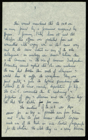 Lt R. Goldwater RA, RA Mess MUTTRA, India Command, 7 Jan. 46 : lettre de Raymond Goldwater à sa fiancée