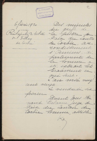 Corbie. Demande d'indemnisation des dommages de guerre : dossier Vérité-Drocourt