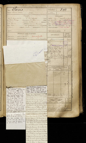 Paris, Léonce Désiré, né le 11 juin 1889 à Pont-Noyelles (Somme), classe 1909, matricule n° 893, Bureau de recrutement d'Amiens