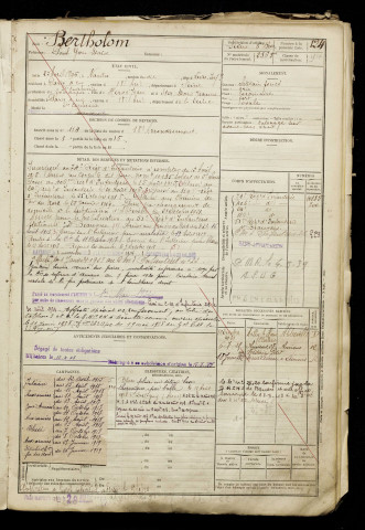 Bertholom, Paul Yves Marie, né le 27 avril 1896 à Nantes (Loire-Atlantique), classe 1916, matricule n° 2365, Bureau de recrutement d'Abbeville