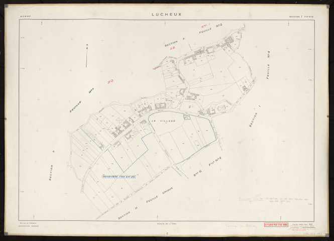 Plan du cadastre rénové - Lucheux : section I3