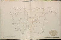 Plan du cadastre napoléonien - Atlas cantonal - Chuignes : tableau d'assemblage