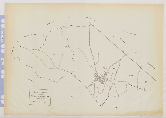 Plan du cadastre rénové - Coisy : tableau d'assemblage (TA)