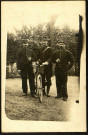 Trois soldats du 70e Régiment d'Infanterie dont Gustave Lecomte (à gauche)