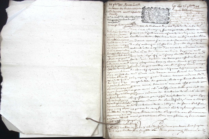 Etude de Me Nicolas Rouget à Amiens (étude n°5). Minutes de l'année 1711