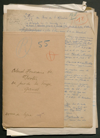 Témoignage de De Poorter, H. (Lieutenant colonel) et correspondance avec Jacques Péricard