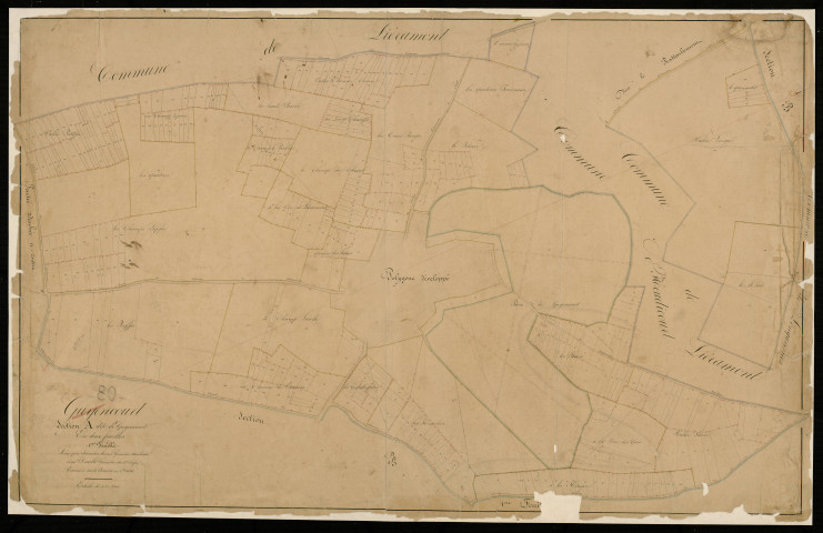 Plan du cadastre napoléonien - Guyencourt-Saulcourt (Guyencourt) : Guyencourt, A1