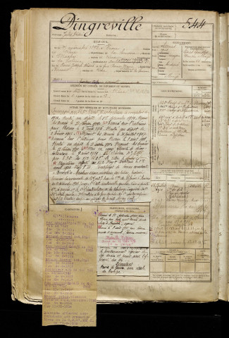 Dingreville, Jules Désiré, né le 17 novembre 1892 à Vron (Somme), classe 1912, matricule n° 544, Bureau de recrutement d'Abbeville