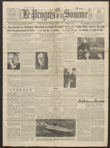 Le Progrès de la Somme, numéro 20649, 24 mars 1936