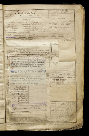 Legrand, Victor, né le 06 mars 1889 à Agny (Pas-de-Calais), classe 1909, matricule n° 25, Bureau de recrutement d'Abbeville