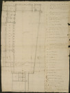 Plan de la grande cour de l'abbaye de Saint-Pierre de Corbie et des bâtiments