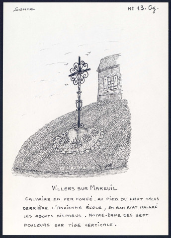 Villers-sur-Mareuil : calvaire en fer forgé - (Reproduction interdite sans autorisation - © Claude Piette)