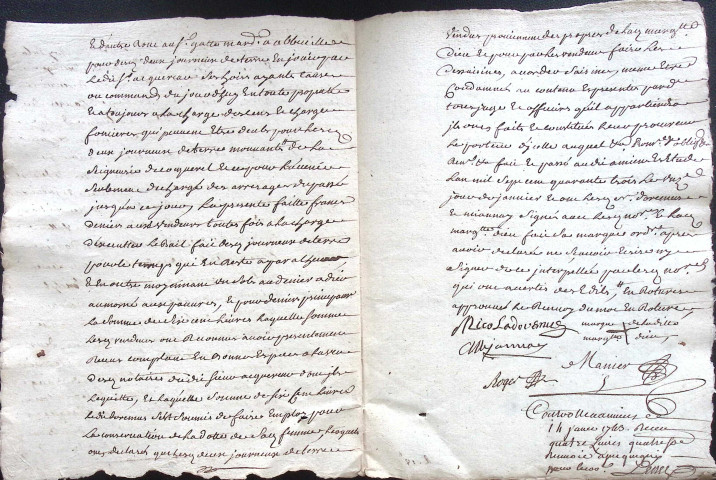 Etude de Me Firmin Magnier à Amiens (étude n°4). Minutes de l'année 1743