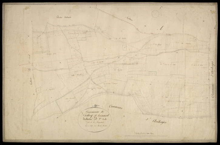 Plan du cadastre napoléonien - Belloy-Saint-Leonard (Belloy Saint Léonard) : Briqueterie (La), B1