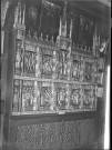 Le Musée,de Compiègne : retable anglais en albâtre et grille romane