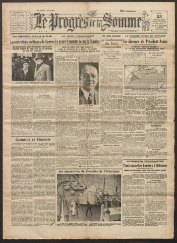 Le Progrès de la Somme, numéro 20954, 23 janvier 1937