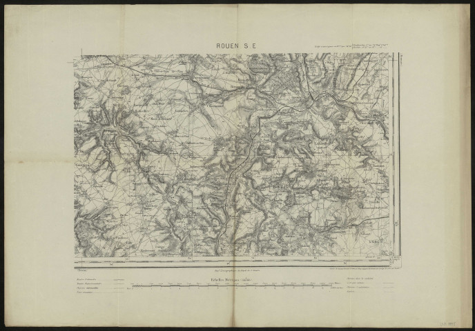 Plan représentant les communes au Sud-est de Rouen