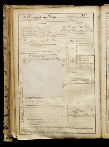 De Chassepot De Pissy, Adalbert François Marie Thimolin, né le 03 février 1876 à Pissy (Somme), classe 1896, matricule n° 742, Bureau de recrutement d'Amiens