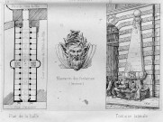 Plan de la halle - Mascaron des fontaines - Fontaine latérale