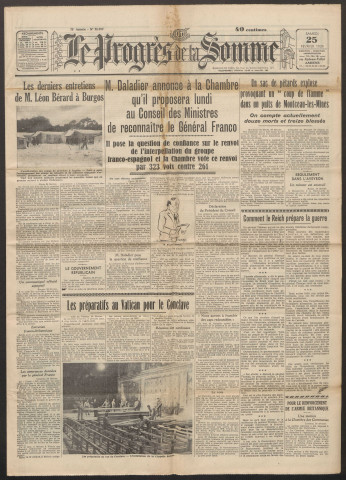 Le Progrès de la Somme, numéro 21707, 25 février 1939