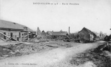Bayonvillers en 1918 - Rue de Marcelcave