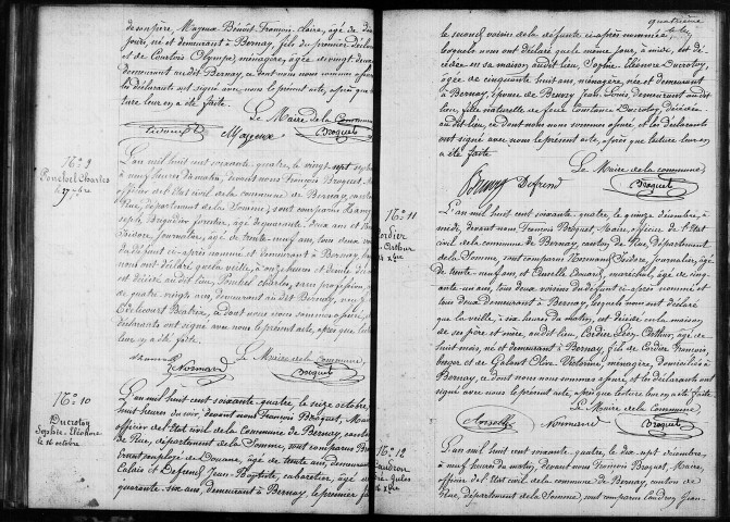 Bernay-en-Ponthieu : naissances, mariages, décès