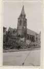 Amiens. L'église Saint-Leu après les bombardements de 1940