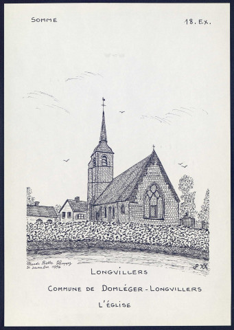 Longvillers (Domléger) : l'église - (Reproduction interdite sans autorisation - © Claude Piette)